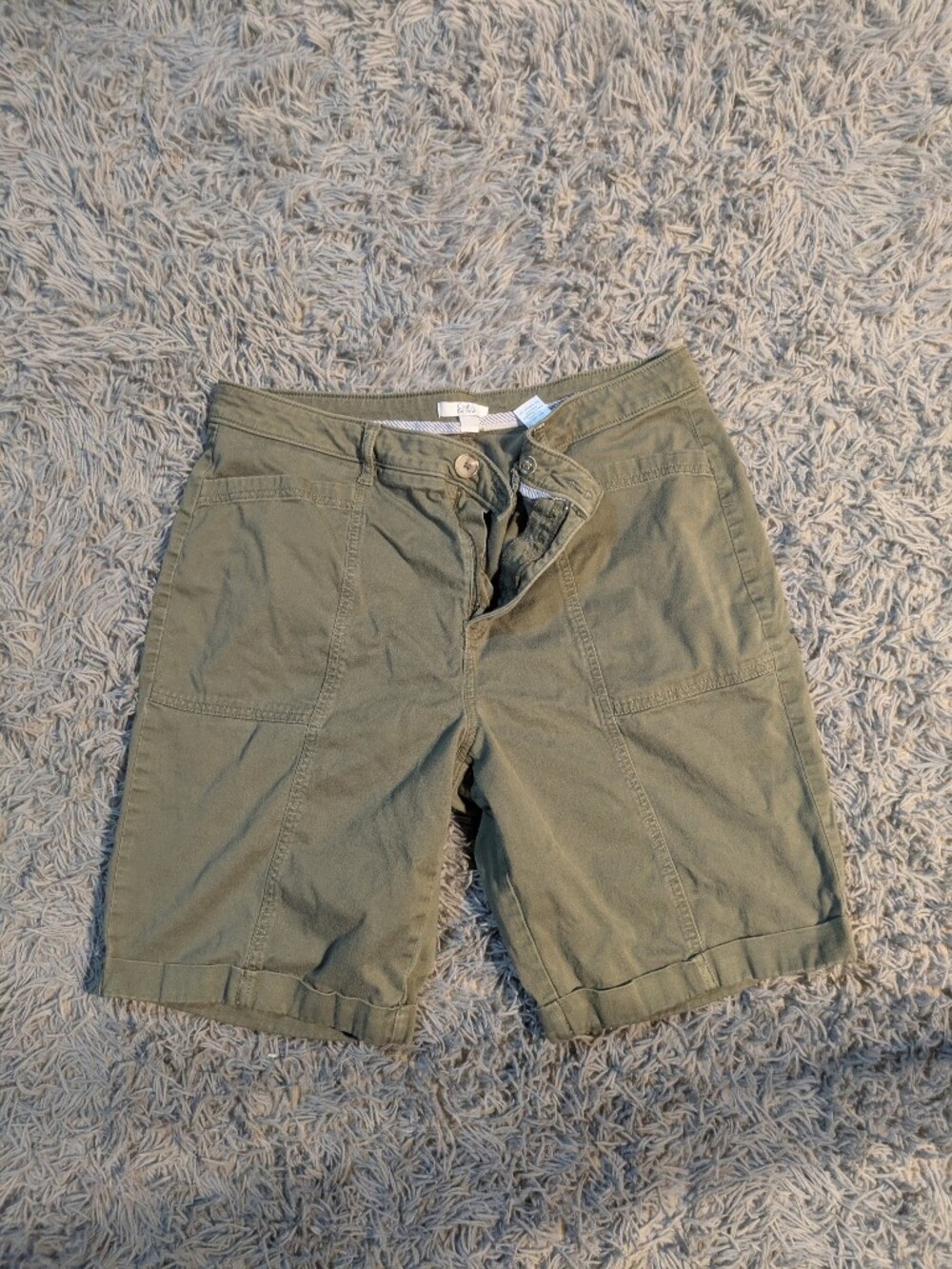 croft & barrow Olive Utility Bermuda Shorts